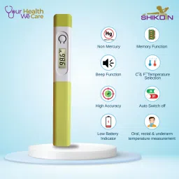 Shikon SK-033P New Pen Style Digital Thermometer, Fever Alarm, Memory function, Made in India Thermometer image 3