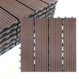 WPC Deck Tiles with Interlocking | Floor Decking Water Resistant Tile Garden Tool Kit-picture-12