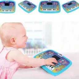 mega shine Educational Computer Piano Display Led Screen, With Music And Buttons , Educational Toy Laptop Learner With Screen For Kids Baby'S Boys And Girls (Multicolor) image 3