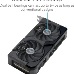 ASUS Dual Radeon RX 7600 XT OC Edition GDDR6 16 GB AMD/ATI Chipset 128 bit 2801 MHz Graphics Card image 3