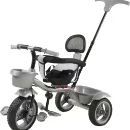 Tricycle with Dual Storage Basket Safety Guardrail for Kids|Boys|Girls Group 2 to 5 Years Age Model_593 Tricycle with (Parental Control Push Handle) Tricycle-image-42