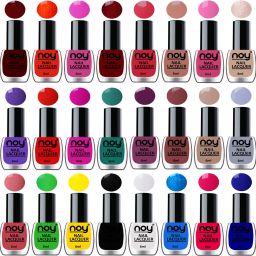Shine Nail Paint Polish Combo Set of 24 in Wholesale Price Multicolor Bulk Rate Nail Lacquer Combo No-03 Violet,Brown,Nude,Light Grey,Pink,Dark Wine,Nude,Orange,Pink and Many More-image-38