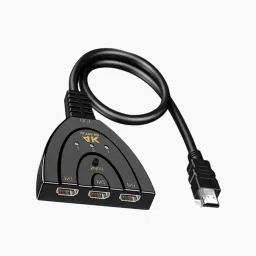 WiredCom HDMI Adapter 4K Version Splitter Connector for Gaming Console with 3 Ports Lan Adapter image 3