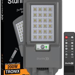 Tronix 200W LED Solar Streetlight - (Pack of 1) (L-G-0219-13W) Flood Light Outdoor Lamp-7