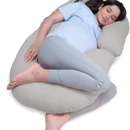 Sleep Well Series Microfibre Solid Pregnancy Pillow Pack of 1-image-7