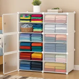 sasimo 8-Door 8-Shelf Plastic kids Collapsible Cupboard PC Collapsible Wardrobe-picture-42