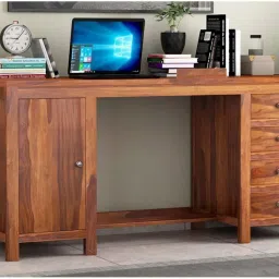 Pure Sheesham Wooden Study Desk Computer Laptop Table for Student & Adults Solid Wood Study Table-14
