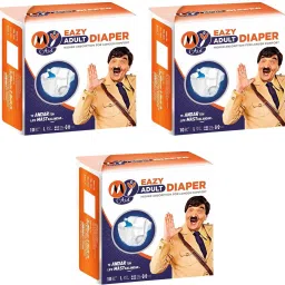 Easy Tape Type|Large|Waist 101-139cm|Fast Absorption| Odour Lock| Unisex|Pack- 3 Adult Diapers - L-image-47