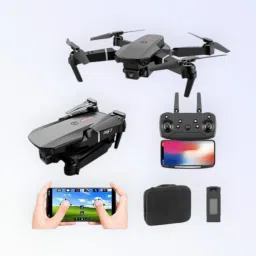 E88 Camera dronremot Control Quadcopter 360 Flip Stunt WiFi Wings 2 Batteries_28 Drone-7
