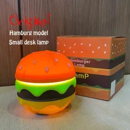 Warm White Burger LED Lamp with Sharpener – Rechargeable Kids' Desk Light Study Lamp-16