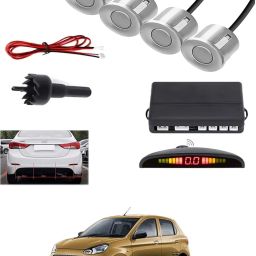 4Silver Parking Sensor With LED Display Increased Safety For Car-14 Universal 4 Silver Reverse Parking Sensor With LED Display For Cars-14 Parking Sensor-image-87