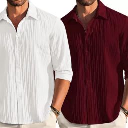 Men Regular Fit Solid Casual Shirt-image-45