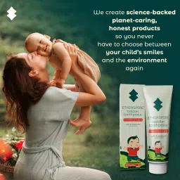 ethiaspire Toddler Toothpaste Safe if Swallowed No Added Flavor or Color | 1 to 3-year-olds Toothpaste image 3