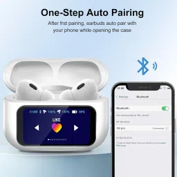 touch 18 LCD Smart Touch Screen Bluetooth Display Earbuds TWS Cancelling Bluetooth Headset image 3