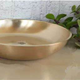 Brass Rice Plate With Matt Finish Design, Diameter-4.3 Inches Rice Plates-image-27