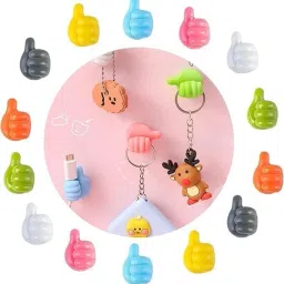 Thumb Wall Hook, Cable Organizer Clips Key Hanger, Desk Wire Management Holder Hook 15-2