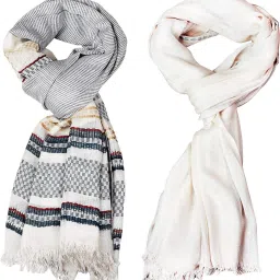 Striped Pure Cotton Men Multicolor Stole-picture-17