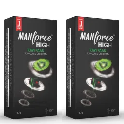 High Kiwi Paan Flavoured Lubricated Condoms | Ultra Thin |10 Sheets x Pack of 2 Condom-image-65