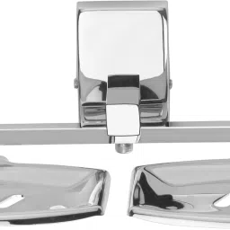 Wall Mounted Double Soap Stand | Durable & Rust Proof Bathroom Soap Case Holder 8 inch 1 Bar Towel Rod-23