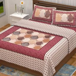 250 TC Cotton Double Floral Flat Bedsheet-picture-24