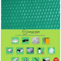 DUPLEX TONER CARTRIDGE A4 Size PVC Spiral Book Binding Sheet Set of 1, Pack of 100 Sheets (Green) Manual Multi Binder-41