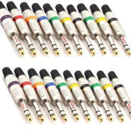 Solderable TRS Audio Connector 6.5mm TRS Audio Jack Soldering Connector TRS Audio Jack Connector-24