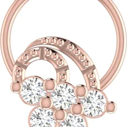 avsar Aanya 14kt Cubic Zirconia Rose Gold Nose Wire-image-19