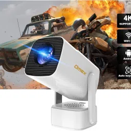 Omex 4K Android Dolby Audio Dual Wifi 5G BT5.0 4D Keystone E-Focus 7500LM ( 400 ANSI) (7500 lm / 1 Speaker / Wireless / Remote Controller) Portable Projector-16