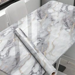 200 cm White marble Wallpaper Self Adhesive Sticker-image-90