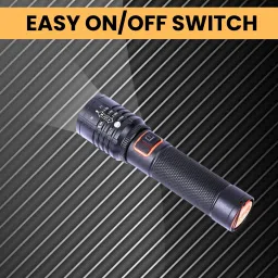 Rechargeable Torch Light, Telescopic Zoom, Ultra Bright LED Flashlight J43 Torch-image-86