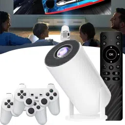 GAMESOUL M300 Max Retro Video Game Console 64 GB with Android 11 System Mini Portable Intelligent Projector GB with 30000+ Game, GTA, , Loved by Fans, God of War Game , & Remote Video Game For Kid image 2