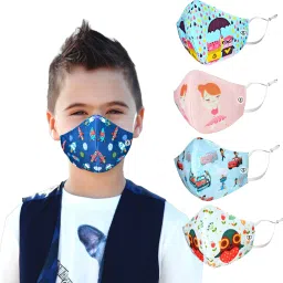 SUPER SAFETY 3 Layer Cotton Digital printed kids mask combo pack Reusable Washable Breathable Skin Friendly Soft Cotton Fabric Face Mask with Adjustable Ear loops for Boys Girls Children Babies (Anti Pollution Mask , Anti Viral Mask , Anti Bacterial Mask ) (School Mask , Outdoor Mask , Kids Party Mask) (Child Mask , Kids Mask 3 years, Kids Mask 4 years , kids Mask 5 years , kids mask 6 years , kids mask 7 years , kids mask 8 years , kids mask 9 years , kids mask 10 years up to 14 yrs ) DP-02 Digital Print Reusable, Washable Cloth Mask-picture-23