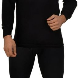 LUX INFERNO Plus Black Full Sleeves V - Neck Men Top - Pyjama Set Thermal-picture-23