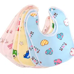 Very Soft, Cute and Absorbent Cotton Waterproof Bibs for your Baby (Pack of 6)-image-3