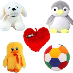 Pack Of 4 Elegant Soft Toys Combo Set Bull Dog , Pink Balloon , Yellow Unicorn , Grey Mother Elephant Special Offers Toy Animals For You - 42 cm (Multicolor) - 42 cm (Multicolor) - 42 cm-image-32