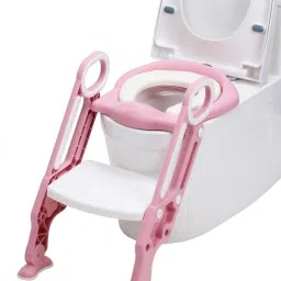 Adjustable Potty Toilet Training Seat for Kids Ladder Step Stool Soft Baby Seat Potty Seat-image-2