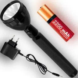 Waterproof 600 Meter Long Range Laser LED Metal Body Rechargeable 2 Mode Flashlight Torch Outdoor Lamp Search Light 2W (6 Month Warranty) Torch-7