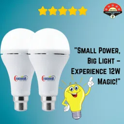 Cromonik Combo of 2 Rechargeable Emergency Bulbs | 12W Each | Upto 4hr Backup Smart Bulb-picture-12