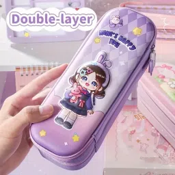 Trending & Popular 2 Layer Stationery Storage Case In Quality Material in Famous Carton Print For Kids With More Storage Space in Bright Colors Cases RP1020 Art EVA Pencil Box-30