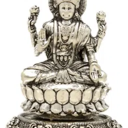 28 Grams Dhana Lakshmi Silver Idol Decorative Showpiece - 4.572 cm-image-43