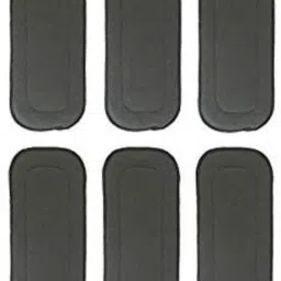 Pack of 6 Wetfree Reusable Washable Cotton Diaper Nappy Inserts for Baby Cloth Diapers, 5 Layer Bamboo Charcoal Inserts Liners Natures Cloth Diaper Liner - M (6 Pieces-7