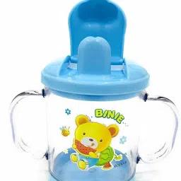Sipper Cup with Twin Handle for Easy Grip Anti Spill Sippy Cup with Spout for Baby & Kids Water/Juice Training Sipper BPA Free 200ML (Blue)-image-89