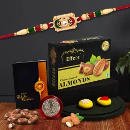 Rakhi Combo for Brother with Chocolate Almond (32-GM)Rakhi Set | Y22K1_262_CA32 Assorted Gift Box-15