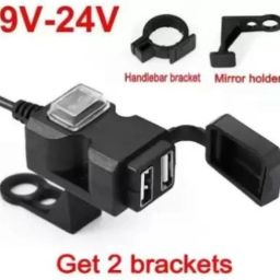 Waterproof Dual USB Motorcycle Handlebar Charger for Mobile 2 A Bike Charger 2 A Bike Mobile Charger-36
