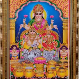 Kubera Lakshmi Digital Reprint 8 inch x 6 inch Painting-5
