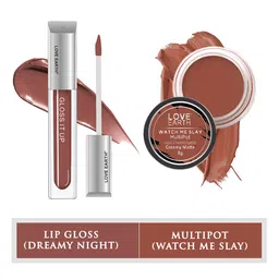 LOVE EARTH Set Of 2 Lip Tint & Cheek Tint Multipot - 8g-Gloss It Up Lip Gloss - 3ml-9