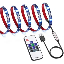 XERGY Multicoloured USB 17-key-5V 5050 RGB LED Flexible Strip  light- 2meter-21