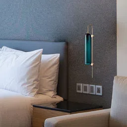 THE STELLAR KRAFT Green Cylindrical Shaped Contemporary Wall Lamp-image-38