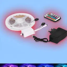 ENORMITY Red & Blue Rice Shape Rope String Lights image 1