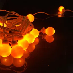 Glimmer Lightings Yellow Old school Ball String Lights image 3